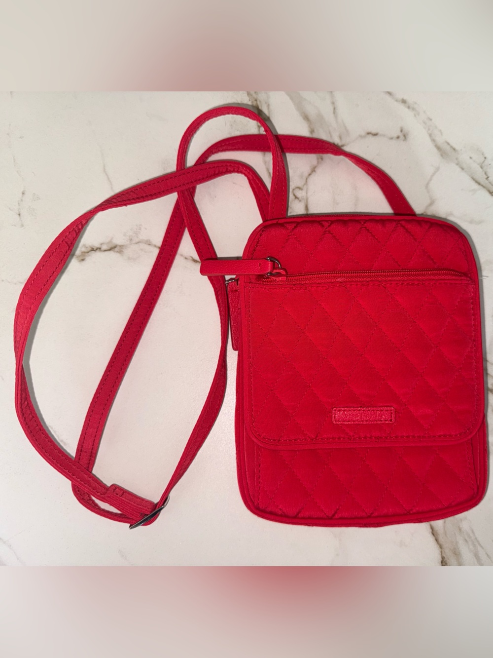 Vera Bradley Quilted Red Cosmetic Travel Pouch